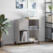 Mueble discos madera contrachapada gris Sonoma 84,5x38x89 cm