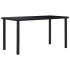 Mesa de comedor de vidrio templado negro 140x70x75