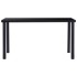 Mesa de comedor de vidrio templado negro 140x70x75