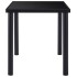 Mesa de comedor de vidrio templado negro 140x70x75