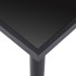 Mesa de comedor de vidrio templado negro 140x70x75