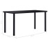 Mesa de comedor de vidrio templado negro 140x70x75