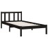 Estructura de cama madera maciza de pino negro 75x190