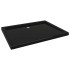 Plato de ducha rectangular negro ABS 80x100