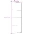 Puerta corredera ESG vidrio y aluminio negra 76x205