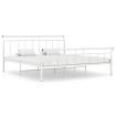 Estructura de cama de metal blanco 200x200 cm