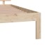 Estructura de cama madera maciza 120x190