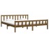 Estructura de cama madera maciza marrón miel 200x200