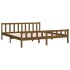 Estructura de cama madera maciza marrón miel 200x200