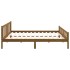 Estructura de cama madera maciza marrón miel 200x200