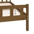 Estructura de cama madera maciza marrón miel 200x200