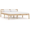 Estructura de cama de madera maciza de pino 140x200 cm