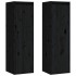 Armarios de pared 2 uds madera maciza pino negro 30x30x100