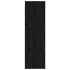 Armarios de pared 2 uds madera maciza pino negro 30x30x100