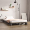 Cama de palets madera maciza de pino gris 100x200 cm