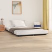 Estructura de cama madera maciza de pino gris 120x200 cm