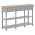 Mesa consola de MDF gris 120x30x76