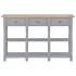 Mesa consola de MDF gris 120x30x76