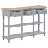 Mesa consola de MDF gris 120x30x76