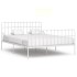 Estructura de cama con somier metal blanco 200x200