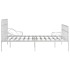 Estructura de cama con somier metal blanco 200x200