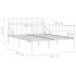 Estructura de cama con somier metal blanco 200x200