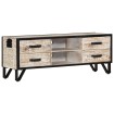 Mueble de TV de madera maciza de acacia 110x30x41 cm