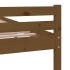 Estructura de cama madera maciza marrón miel 140x200