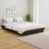 Estructura de cama de madera maciza gris 140x190