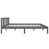 Estructura de cama madera maciza gris 120x200