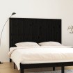 Cabecero de cama pared madera maciza pino negro 185x3x110 cm