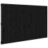 Cabecero de cama pared madera maciza pino negro 185x3x110