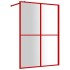 Mampara puerta de ducha vidrio transparente ESG rojo 140x195