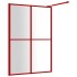 Mampara puerta de ducha vidrio transparente ESG rojo 140x195