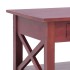 Mesa de centro de madera maciza de caoba marrón 100x55x46