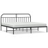 Estructura de cama con cabecero metal negro 193x203