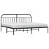 Estructura de cama con cabecero metal negro 193x203