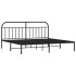 Estructura de cama con cabecero metal negro 193x203