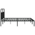 Estructura de cama con cabecero metal negro 193x203