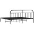 Estructura de cama con cabecero metal negro 193x203