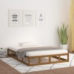 Estructura de cama de madera maciza marrón miel 150x200 cm