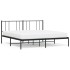 Estructura de cama con cabecero metal negro 193x203