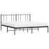 Estructura de cama con cabecero metal negro 193x203