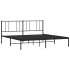 Estructura de cama con cabecero metal negro 193x203