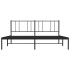 Estructura de cama con cabecero metal negro 193x203