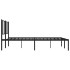 Estructura de cama con cabecero metal negro 193x203