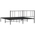 Estructura de cama con cabecero metal negro 193x203