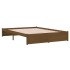 Estructura de cama madera maciza marrón miel 140x200