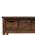 Mesa consola de madera de abeto maciza marrón 131x35,5x75