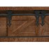 Mesa consola de madera de abeto maciza marrón 131x35,5x75